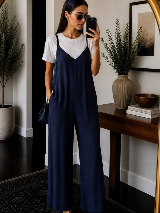 Pants - Stylish Blue Jumpsuit